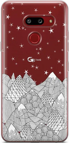 Vista 3 de Mertak Clear Phone Case Compatible with LG Stylo 6 5 4 K61 K51S K41S K30 K20 Q70 Q60 Mountains Silicone Protective Girls Tribal Slim Cover Design