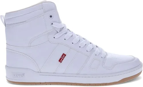 Vista 6 de Levi's Tenis 521 BB Hi Pebbled UL de piel sintética vegana para hombre, blancoGum