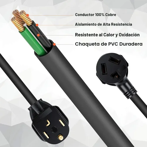 Vista 6 de WELLUCK 1.5FT Adaptador para secadora de 3 puntas a 4 puntas, adaptador de enchufe de secadora de 3 a 4 puntas, adaptador de toma de secadora de 4