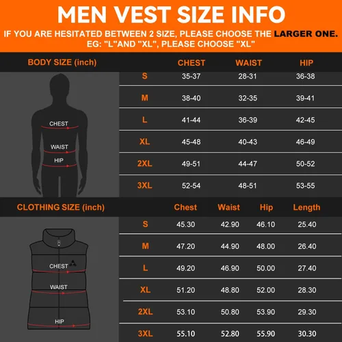 Vista 6 de Chaleco térmico para hombre, 8 zonas de calefacción, diseño de luces, chaqueta térmica ligera para hombre (paquete de baterías no incluidas)