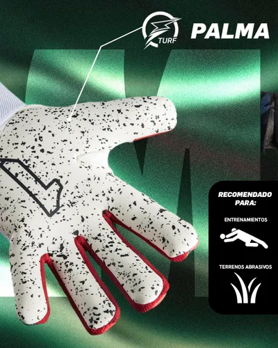 Vista 9 de Rinat NKAM-Onana II Turf - Turf Tech Palm Ajuste de precisión Absorción de impactos Transpirable Muñequera elástica sin correas