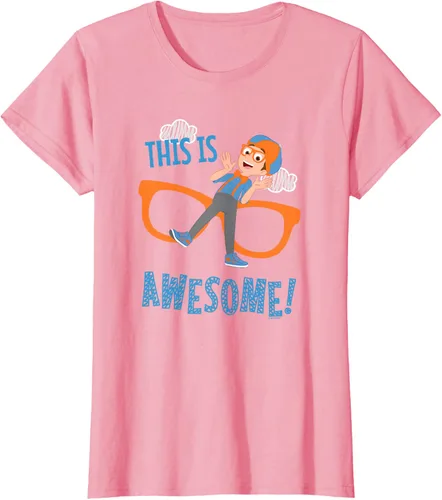 Vista 10 de Blippi This is Awesome Glasses - Camiseta talla S Azul Pastel