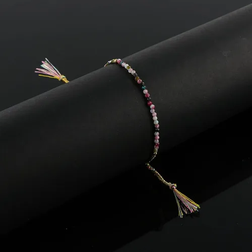 Vista 13 de Natural Beads Braided Bracelet, Energy Healing Crystals, Birthday, Gift for Her, Resizable Hand Braid Rope Thread Protection Bracelet for Men