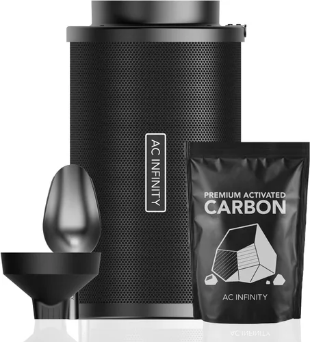 Vista 9 de AC Infinity - Kit de filtro de carbono recargable de 10 cm con recarga adicional, eliminador de olores para ventilador en línea de 10 cm