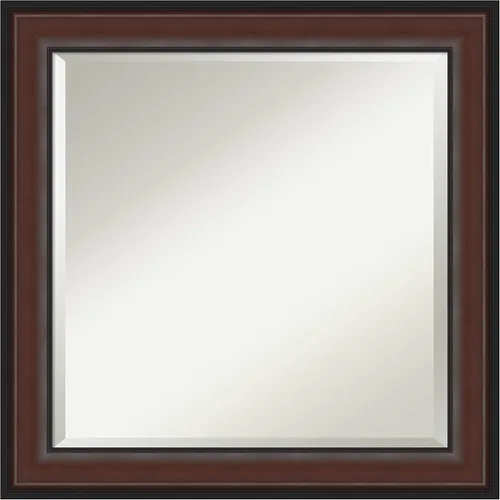 Vista 13 de Amanti Art Espejo de baño marrón para sobre el fregadero, espejo rectangular de tocador rectangular de nogal Harvard de 25 x 21 pulgadas, marco