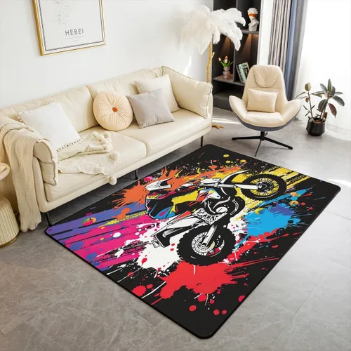 Vista 22 de Erosebridal Cowboys - Alfombra antideslizante de 3 x 5 pies, alfombra de caballos occidentales, tapete decorativo para interiores, montañas