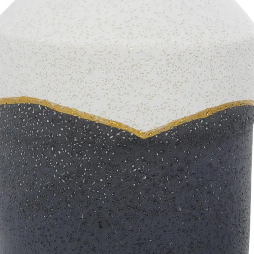 Vista 4 de CosmoLiving by Cosmopolitan Jarrón cilíndrico de cerámica, juego de 3 17 pulgadas, 12 pulgadas, 9 pulgadas de alto, negro Decorative Centerpiece