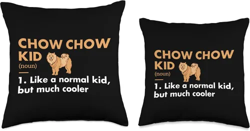 Vista 3 de Chow Chow Motive Chow Chow Puppy Dog Chow Kid Definition Throw Pillow, 16x16, Multicolor