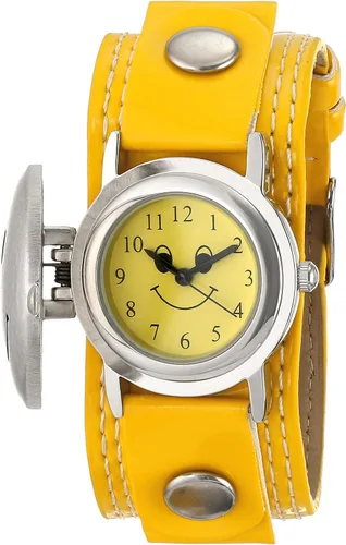 Vista 2 de Frenzy FR282 Smiley Face Reloj analógico con correa amarilla para niños