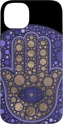 Vista 14 de Funda para iPhone 11 Purple Evil Eye and Hamsa Hand