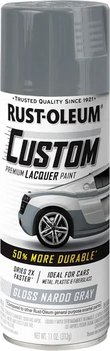 Vista 5 de Rust-Oleum 340569 Pintura en aerosol de laca personalizada para automóviles, 11 oz, gris plateado mate