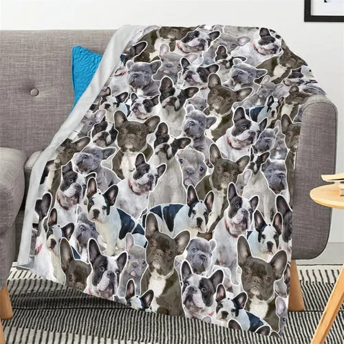 Vista 17 de Airedale - Manta de regalo para perro, linda manta de franela estampada para cama, sofá, sofá