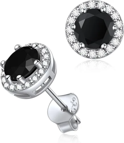 Vista 57 de ChicSilver Aretes de piedra natal para mujer de plata de ley 925