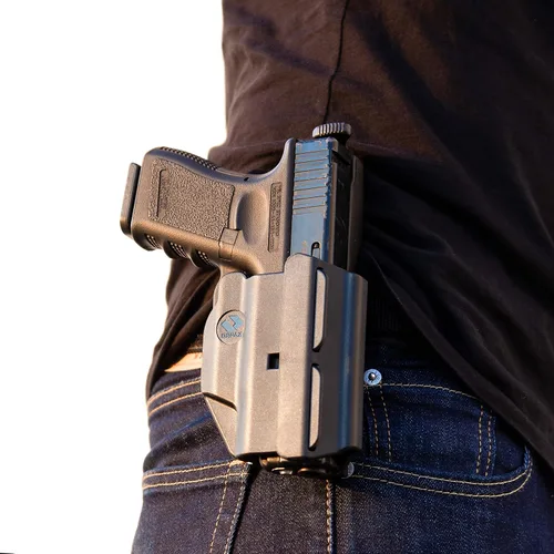 Vista 3 de Orpaz Funda Springfield XD ajustable y modular T41 compatible con soporte OWB SXD con luz/láser/óptica, accesorio de bucle para cinturón, unisex