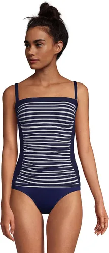 Vista 2 de Lands End Traje de baño largo resistente al cloro para mujer con correas ajustables extraíbles