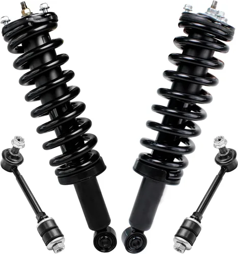 Vista 60 de Detroit Axle - Kit de 4 piezas de puntales delanteros para Toyota Highlander 2001 2002 2003, enlaces de barra antivuelco estabilizadores y puntales
