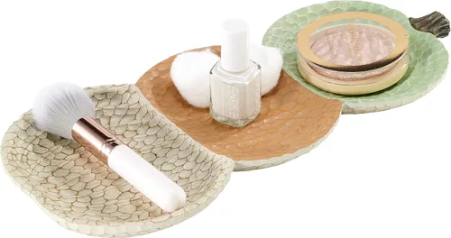 Vista 2 de Avanti Linens - Bandeja de tocador, accesorios de encimera, decoración del hogar inspirada en otoño (colección Grateful Patch)