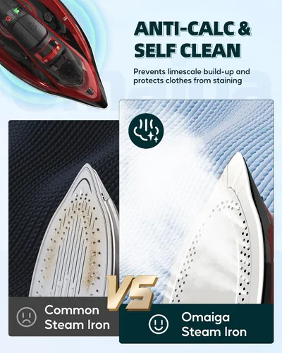 Vista 7 de OMAIGA Juego de plancha de vapor para el hogar, planchado eficiente, fácil de transportar, adecuado para todo tipo de prendas
