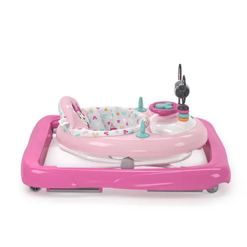 Vista 4 de Bright Starts Disney Baby Minnie Mouse Forever Besties - Andador de actividades 2 en 1 para bebé, marco fácil de plegar y estación de juguetes