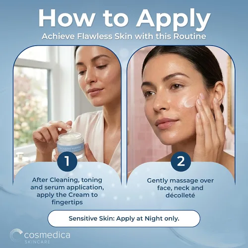 Vista 5 de Cosmedica Skincare Crema hidratante de noche multiactiva, hidratante revitalizante durante la noche y crema antienvejecimiento para cara y cuello