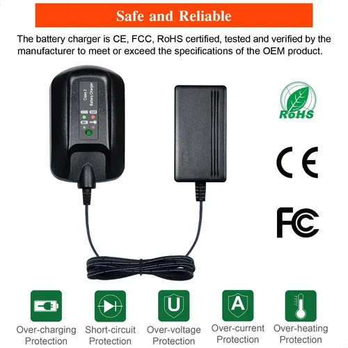 Vista 6 de WA3742 Reemplace el cargador de batería de litio worx 20v WA3742 WA3732 para cargar la batería de litio Worx 20V MAX WA3520 WA3525 WA3512 WA3512.1