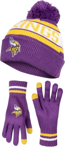 Vista 16 de Ultra Game Adults NFL Official Super Soft Winter Beanie Knit Hat With Warm Touch Screen Gloves