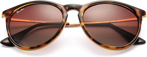 Vista 5 de Gafas de sol polarizadas para mujer estilo redondo clásico 100 protección UV