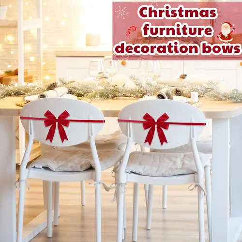 Vista 6 de Jetec 24 Piezas de Arcos Elásticos Navideños para Cajas de Regalo, Lazos Elásticos con Arcos para Cajas de Regalo, Adornos Navideños