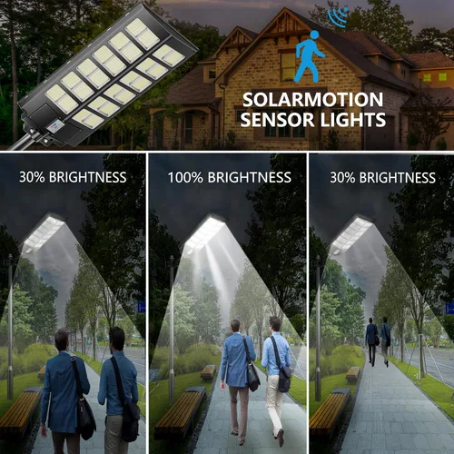 Vista 7 de Ilumina tu espacio al aire libre con luces solares de 300 W para exteriores - Libera 3000 lúmenes de energía solar