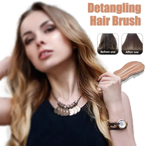 Vista 2 de WYNK Cepillo desenredante para adultos y niños, peine desenredante, herramientas y aparatos de peinado para cabello