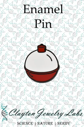 Vista 2 de Pin de esmalte Bobber de pesca