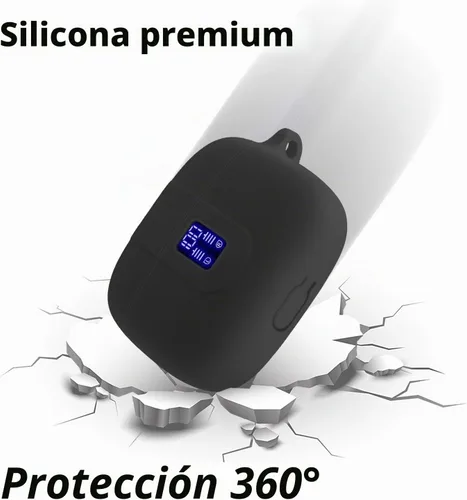 Vista 3 de Geiomoo Funda de silicona compatible con TAGRY X08, funda protectora con mosquetón (negro)