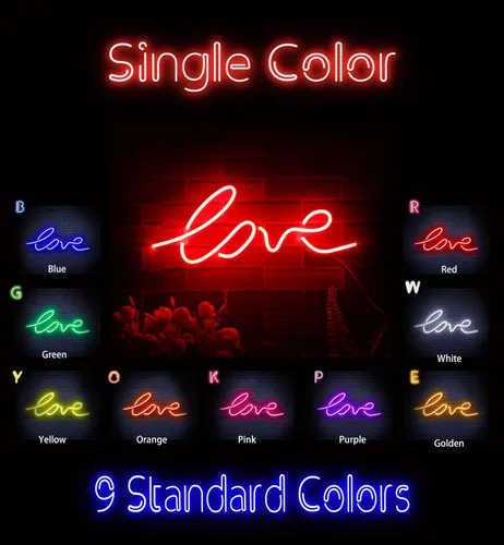 Vista 2 de AdvPro Señal de neón LED de silicona Love Flex - Azul - st16s42-fnu0202-b