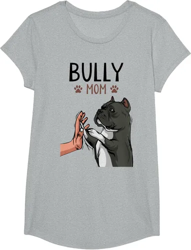 Vista 76 de American Bully Mom Cute Dog Mama Camiseta divertida para mujer, Blanco, S