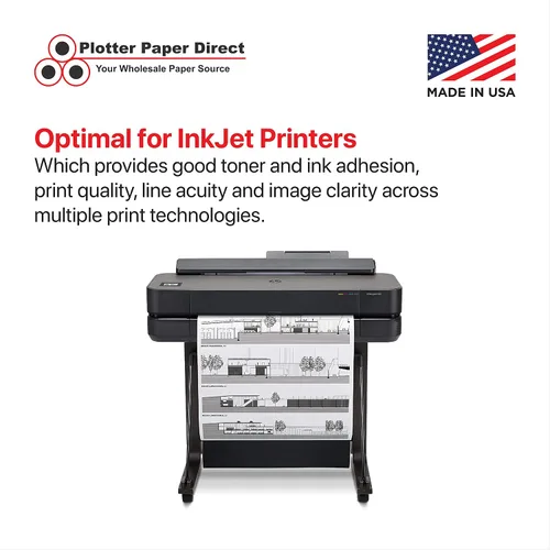 Vista 5 de Plotter Paper Direct (20 libras, color amarillo 4 rollos, núcleo de 2 pulgadas 36 pulgadas x 150 pies) para impresión CAD en impresoras