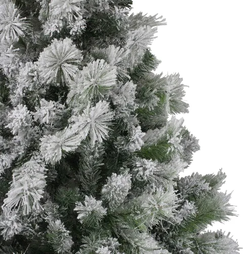 Vista 4 de Árbol de Navidad artificial de abeto Somerset flocado de 7.5 pies, sin iluminación