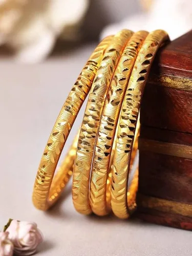Vista 7 de Bangles Indian Rajasthani Handmade Meena Work Gold Plated Ad size 2.8 inch normal size Traditional Jewelry gifting wedding 6364