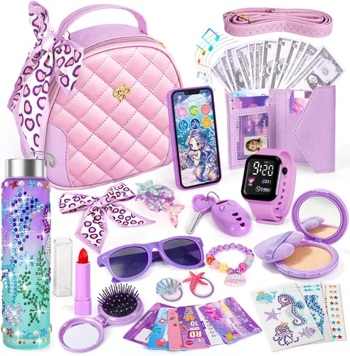 Vista 9 de Hohosunlar Bolso de regalo para niña de 3, 4, 5, 6, 7, 8, accesorios