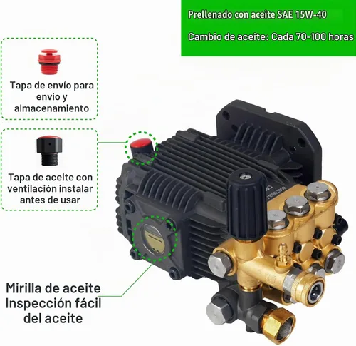 Vista 8 de Canpump CF 1522 E: 1500 psi @ 2.2 US gpm, bomba de lavado a presión de eje