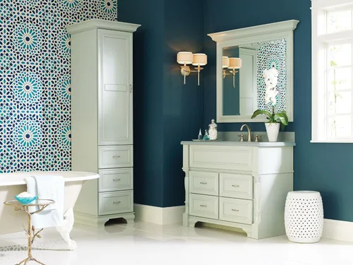 Vista 2 de Moen T6125 Kingsley llave para baño de arco alto y dos mangos, T6125BN
