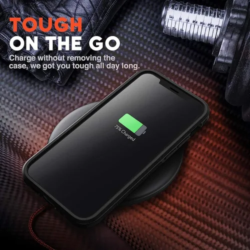 Vista 5 de NTG Funda compatible con iPhone 14 y iPhone 13, [estructura de protección de 2 capas] [anticaídas de grado militar], funda rígida y delgada