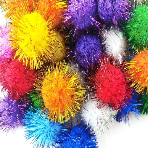 Vista 4 de Pelota de juguete favorita de 1.8 pulgadas de colores surtidos para gatitos ejercicio y múltiples gatos jugar y perseguir, 100 unidades Pelotas