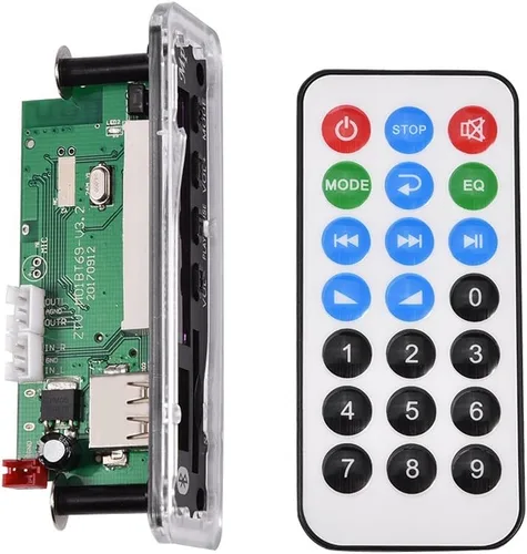 Vista 5 de MP3 WMA decodificador de audio Bluetooth 4.2 módulo 12 V, tarjeta SD USB receptor de audio inalámbrico FM para coche hogar altavoz amplificador