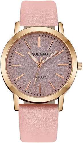 Vista 5 de CdyBox Reloj de pulsera de cuarzo con esfera grabada esmerilada para mujer, paquete de 6