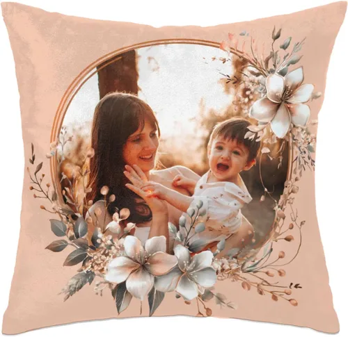 Vista 24 de Funda de almohada personalizada para mamá, funda de almohada cuadrada para el día de la madre, decoración de 16 pulgadas, vegetación