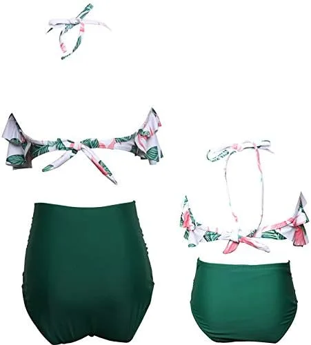 Vista 3 de Baby Girls Bikini Swimsuit Set Family Matching Mother Girl Swimwear Baithing Suit