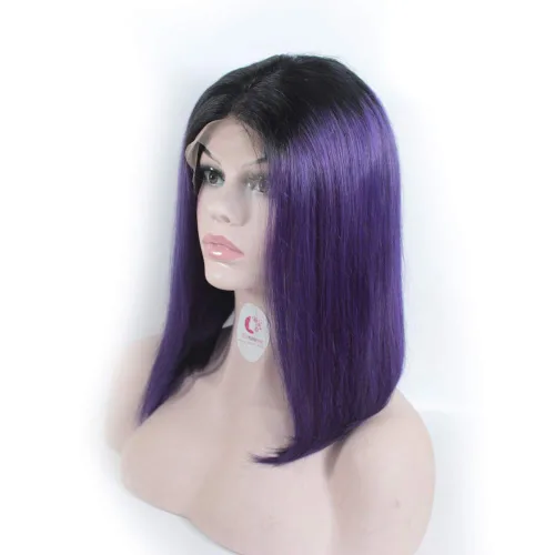 Vista 6 de Pelucas de cabello humano rizado rizado de 13 x 4 pulgadas con encaje frontal de oreja a oreja para mujeres, 1B, 8 pulgadas, corto, sin pegamento