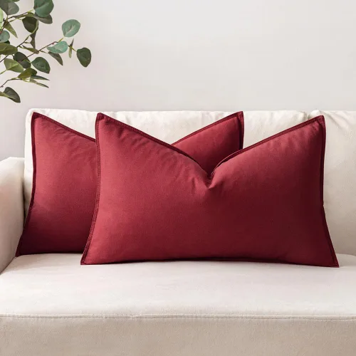 Vista 38 de MIULEE - Paquete de 2 fundas de cojín decorativas de lino, estilo bohemio y moderno, suaves, acento euro, para cama, neutral, fundas de cojín