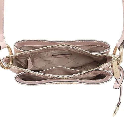 Vista 3 de Michael Kors Nicole - Bolso cruzado con triple compartimento, Gris (Pearl Grey)