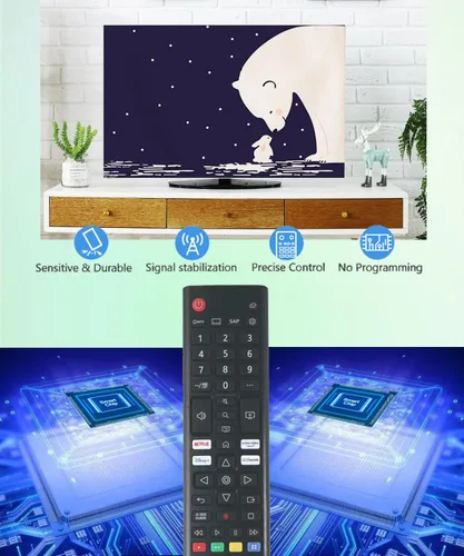 Vista 4 de Control remoto universal para LG LM577B UP7000 UP7670 UQ7070 UQ7570 UQ7590 Series Smart TV AKB76037601 86UQ7070ZUD AKB76040302 50UQ7070ZUE 50UN70ZUE